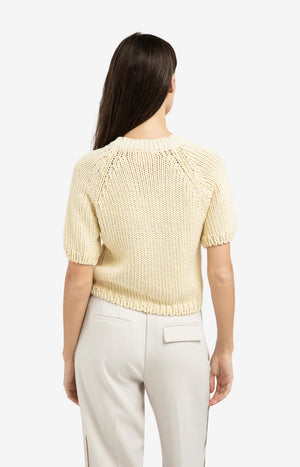 Yellow Cropped Sweater