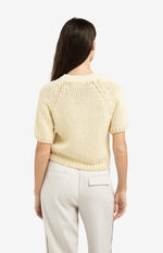 Load image into Gallery viewer, Yellow Cropped Sweater
