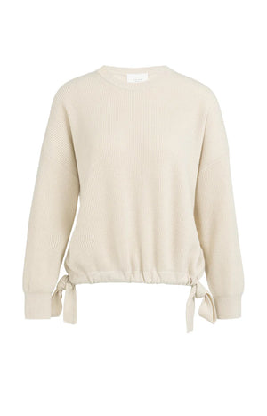 Beige Tie Detail Sweater