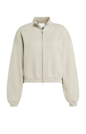 Grey Knitted Zip Cardigan