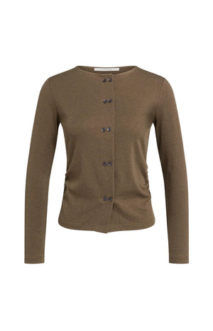 Brown Jersey Cardigan