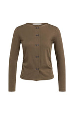 Load image into Gallery viewer, Brown Jersey Cardigan

