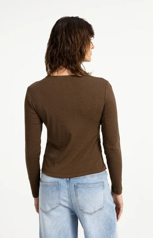 Brown Jersey Cardigan