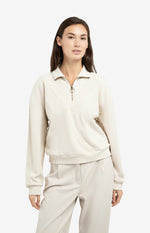 Load image into Gallery viewer, Beige Half Zip Sweater
