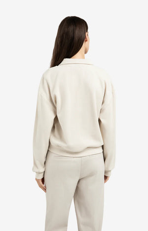 Beige Half Zip Sweater