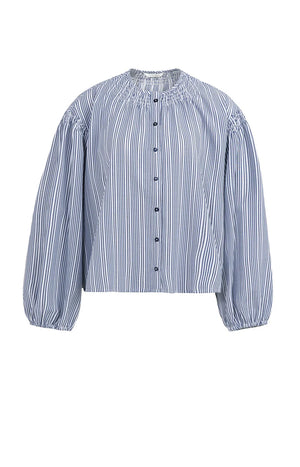 Navy Striped Blouse
