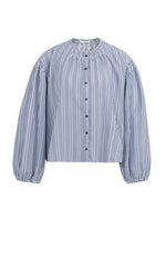 Load image into Gallery viewer, Navy Striped Blouse
