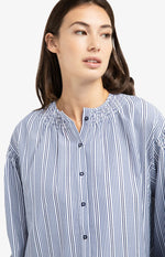 Load image into Gallery viewer, Navy Striped Blouse
