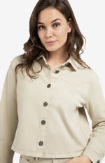 Load image into Gallery viewer, Beige Denim Jacket
