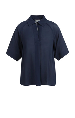 Navy Raglan Sleeves Top