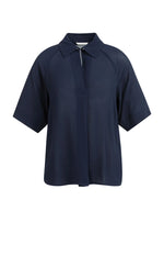 Load image into Gallery viewer, Navy Raglan Sleeves Top
