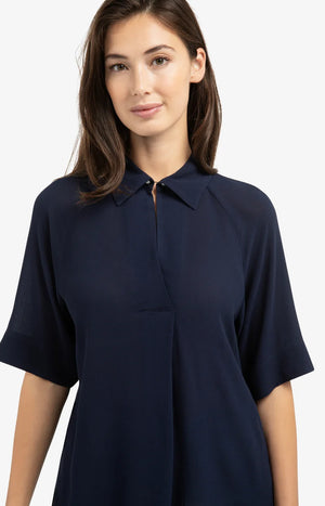 Navy Raglan Sleeves Top