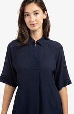 Load image into Gallery viewer, Navy Raglan Sleeves Top
