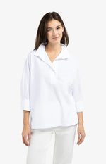 Load image into Gallery viewer, White Pearl Button Shirt
