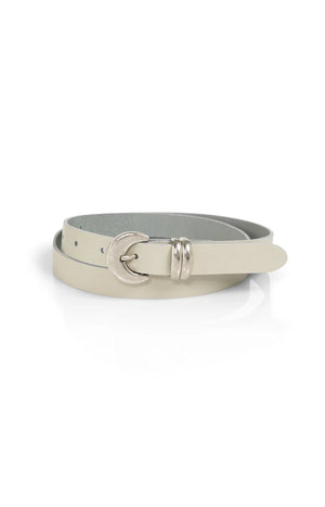 Beige Moon Buckle Belt