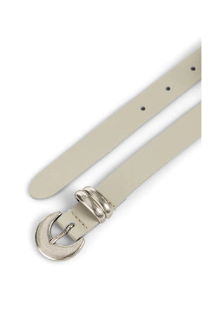 Beige Moon Buckle Belt