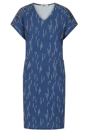 Navy Print Dress