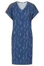 Load image into Gallery viewer, Navy Print Dress
