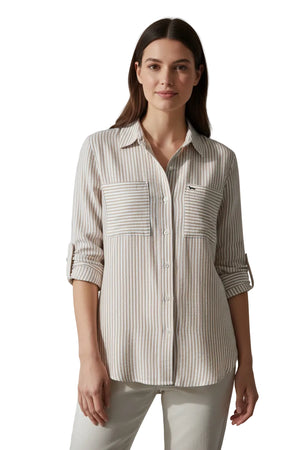 Brown Seersucker Shirt