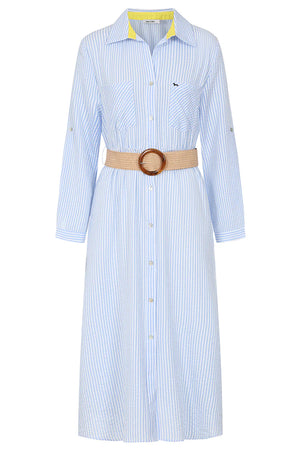 Blue Seersucker Dress
