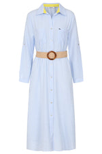 Load image into Gallery viewer, Blue Seersucker Dress
