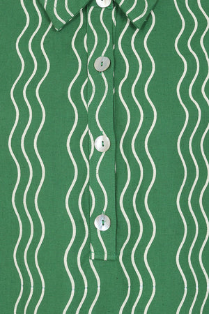 Green Beth Wavy Dress