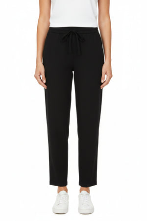 Black Linen Blend Trousers