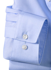 Olymp Luxor Modern Fit Textured Sky Blue  Business Shirt