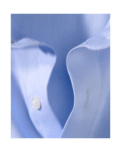 Olymp Modern Fit Textured Sky Blue  Shirt