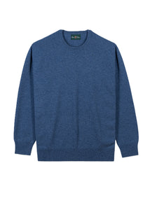 Denim Lambswool Crew Neck