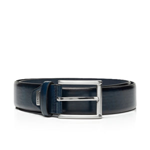 Navy Leather Belt