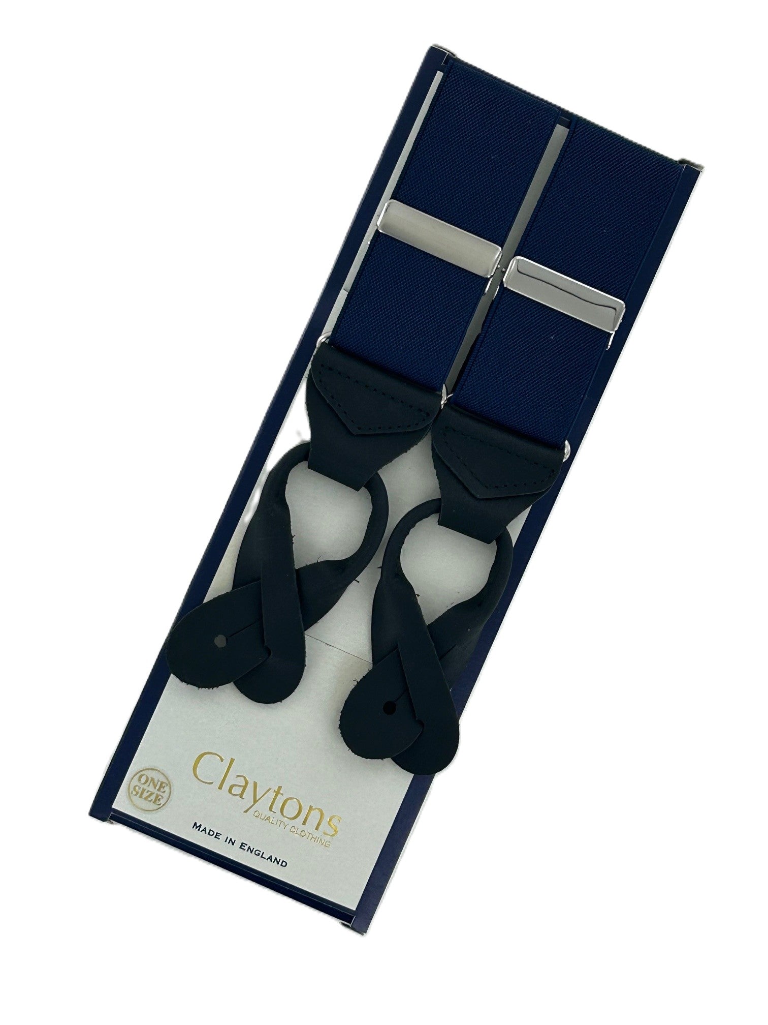 Classic Navy Button On Braces