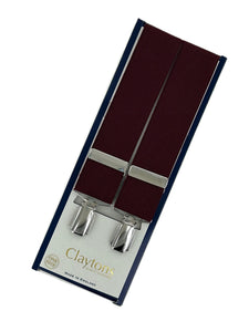 Classic Clip On Braces Burgundy