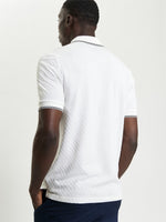 Load image into Gallery viewer, White Textured Polo Shirt
