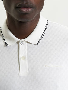 White Textured Polo Shirt