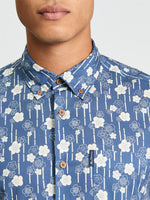 Load image into Gallery viewer, Indigo Floral Bamboo Print Shirt
