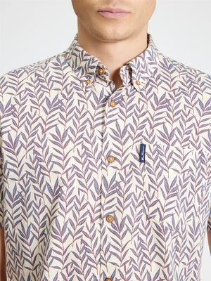 Botanical Leaf Print Shirt