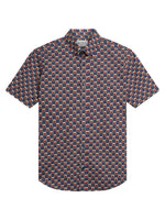 Load image into Gallery viewer, Navy Retro Geo Print Shirt
