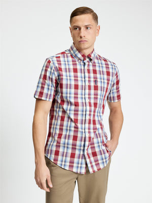 Bordeaux Oversized Check Shirt