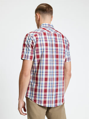 Bordeaux Oversized Check Shirt