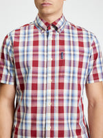 Load image into Gallery viewer, Bordeaux Oversized Check Shirt
