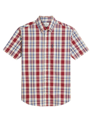 Bordeaux Oversized Check Shirt