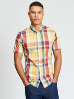 Load image into Gallery viewer, Yellow Oversized Check Shirt
