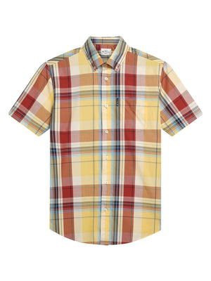 Yellow Oversized Check Shirt