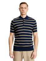 Load image into Gallery viewer, Navy Textured Polo Shirt
