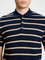 Load image into Gallery viewer, Navy Textured Polo Shirt
