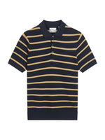 Load image into Gallery viewer, Navy Textured Polo Shirt
