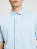 Load image into Gallery viewer, Blue Textured Polo Shirt
