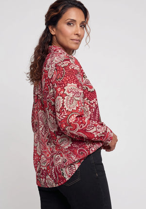 Red Paisley Blouse