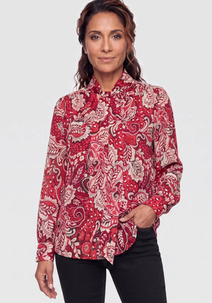 Red Paisley Blouse